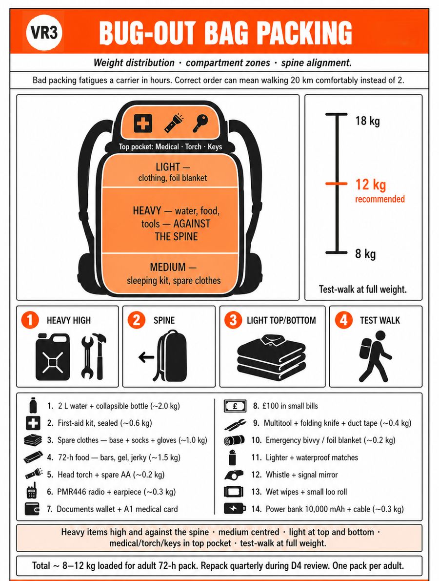 The Bug-Out Bag: 8–12 kg of Self-Sufficiency for 72 Hours